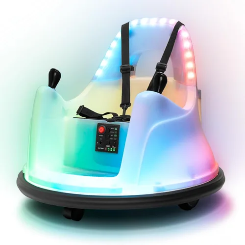 Miniatura 7 de Kidzone Coche chocón inteligente para niños pequeños y niños de 1,5 a 6 años, juguete eléctrico de 12V con 2 velocidades, juguete de choque