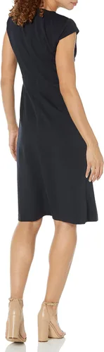 Miniatura 2 de Tommy Hilfiger Women's Sheath Scuba Cap Sleeve V-neck Dress