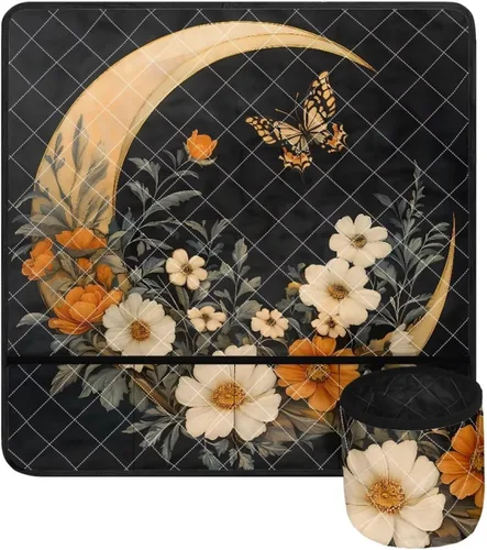 Miniatura 9 de Tapetes para máquina de coser de girasol y colibrí para mesa con bolsillos, para máquinas de coser de Acción de Gracias, alfombrillas para reducir