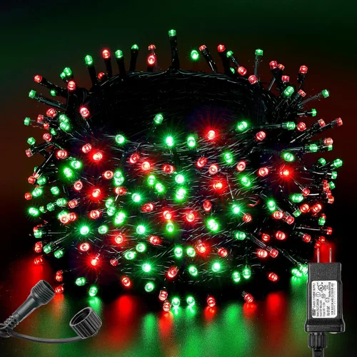 Miniatura 10 de BlcTec Luces de Navidad blancas cálidas, 300 luces LED de 108 pies para árbol de Navidad con 8 modos, impermeables, con certificación UL