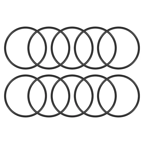 Uxcell Juntas tóricas de goma de nitrilo de 45 mm DE 41 mm ID 2 mm de ancho, junta de sellado métrica para máquina automotriz y plomería, paquete de