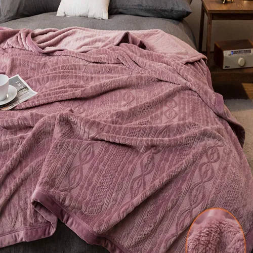 Miniatura 14 de Funda de cama, sofá de siesta, manta ligera y acogedora para el hogar, manta de franela suave reversible lavable