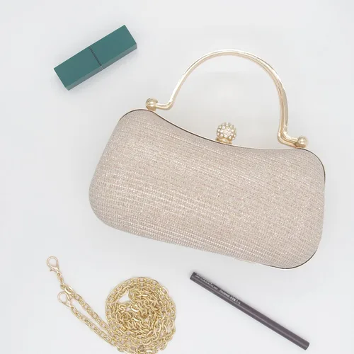 Miniatura 3 de AIZEXIN Bolsos de mano con purpurina para mujer, bolsos de noche de boda con mango de diamantes de imitación