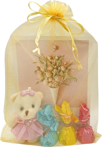 Miniatura 9 de Jexila 50 bolsas de regalo de organza negra transparente de 8 x 12 pulgadas, bolsas de malla grandes con cordón para joyería para bodas, fiestas