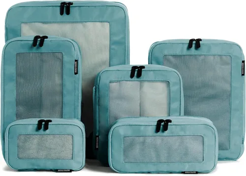 Aerotrunk Cubos de embalaje de compresión para viajes, bolsas organizadoras de equipaje, cubos de embalaje con doble cremallera para maletas