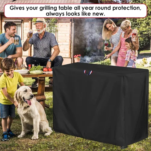 Miniatura 9 de Cubierta de parrilla de 48 pulgadas para parrilla Blackstone, cubiertas impermeables para exteriores para parrilla superior plana, cubierta