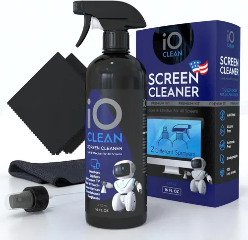 Miniatura 11 de Spray limpiador de pantalla (16 onzas + 16 onzas), el mejor kit de limpieza grande para televisor LCD LED OLED, Smartphone, iPad, laptop, pantalla