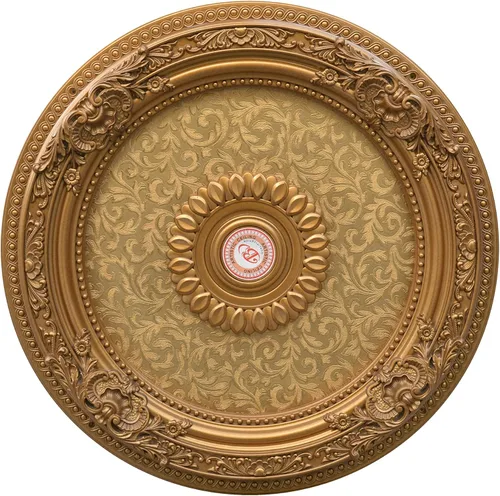 Miniatura 10 de Medallón de techo redondo blanco blanco o medallón de ventilador, 36 pulgadas