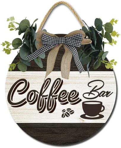 Miniatura 9 de Cartel de café y Jesús de madera rústica para cafetería, decoración de pared, decoración de pared, letrero colgante de madera para el hogar, Madera-1