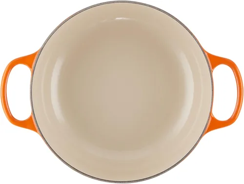Miniatura 3 de Le Creuset Signature - Olla de hierro fundido esmaltado, 3.5 cuartos de galón, color rojo anaranjado Llama
