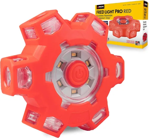 Miniatura 16 de WAGAN Fred Disco de luces LED parpadeantes para emergencia en carretera, paquete de de 3, Rojo