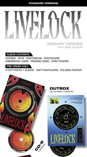 Miniatura 2 de Xdinary Heroes - Livelock 4th Mini álbum+Beneficio de preventa (2 vers. Set)