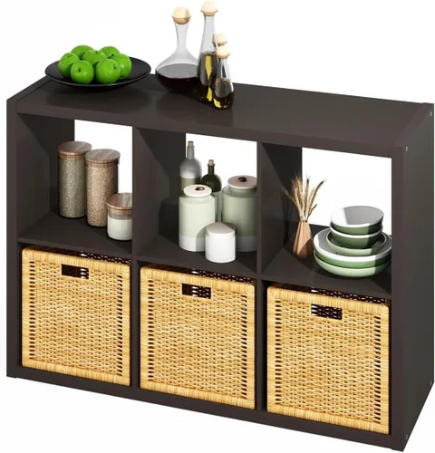 Miniatura 33 de Furinno Reed - Organizadores y almacenamiento de armario, organizador de armario de 5 niveles, estante abierto, para armario, dormitorio, sala