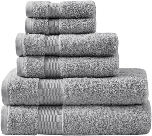 Miniatura 11 de Madison Park SIGNATURE Luce - Lujoso juego de toallas de baño 100% algodón egipcio, sedosas, suaves y altamente absorbentes, calidad de spa premium