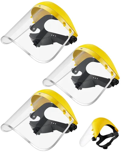 Miniatura 11 de Copkim Paquete de 3 Caretas de Seguridad Faciales para Esmerilado Transparente de Cara Completa Resistente a Impactos Seguridad PET Careta Completa