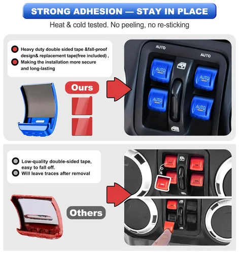 Miniatura 2 de Cubierta de botón de interruptor de ventana de metal para Jeep Wrangler JK JKU 2018 2017 2016 2015 2014 2013 2012 2011, accesorios para interiores