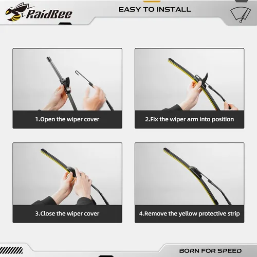 Miniatura 5 de Paquete de 2 limpiaparabrisas de repuesto para todas las estaciones, compatibles con CR-V 16-12, RAV4 22-13 y más, fáciles de instalar