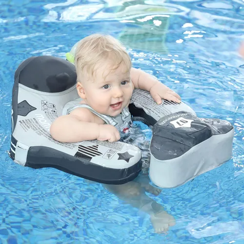 Miniatura 9 de Mambobaby Flotador Mejorado con Cola Añadida para Bebé con Toldo para Anillo de Natación de Cintura Infantil Entrenador de Natación Flotadores No