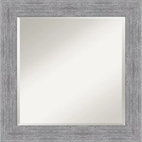 Miniatura 28 de Amanti Art Brown Wall Mirror 25x21 Bark Rustic Char Rectangle Bathroom Mirror for Wall Decor Living Room, Small Rustic Farmhouse Frame, Hangs