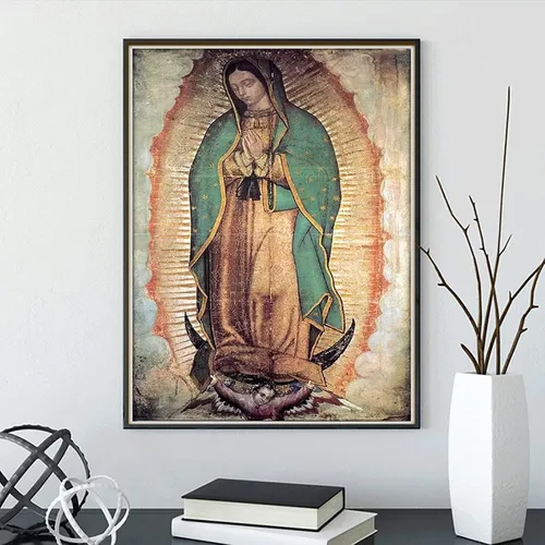 Miniatura 2 de Kits de pintura de diamantes 5D para bricolaje, Virgen María, religión cristiana, Jesús, amor materno, diamantes de imitación de cristal, punto