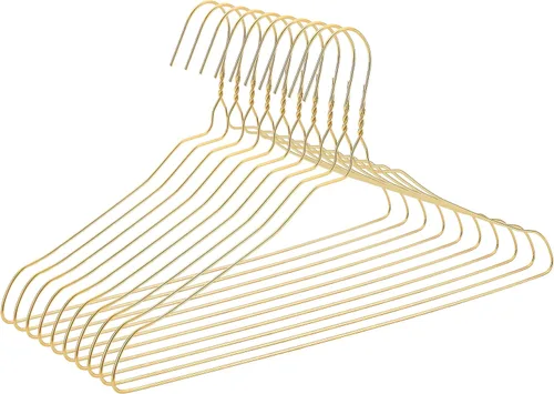 Miniatura 9 de Mr. Pen Ganchos de metal dorado - Paquete de 10, perchas de alambre para ropa