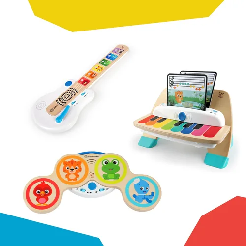 Miniatura 12 de Baby Einstein Strum Along Songs Magic Touch - Guitarra de juguete de madera con barra de Whammy, juguete de aprendizaje musical Montessori