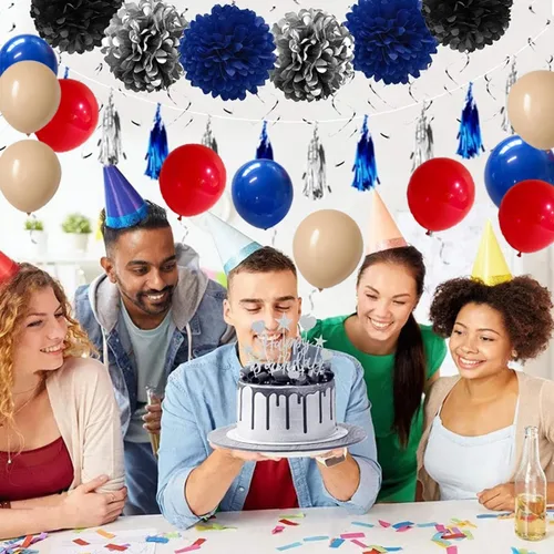 Miniatura 8 de Kit de arco de guirnalda de globos rojos y azules, azul marino, azul oscuro, globos rojos, globos neutros rubor, para cumpleaños, boda, aniversario