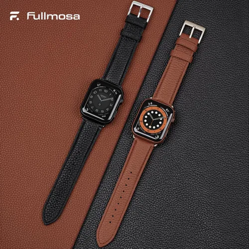 Miniatura 2 de Fullmosa Correas de cuero compatibles con Apple Watch Band de 1.49, 1.57, 1.61, 1.65, 1.73, 1.77 y 1.77 pulgadas, correa elegante para iWatch Series