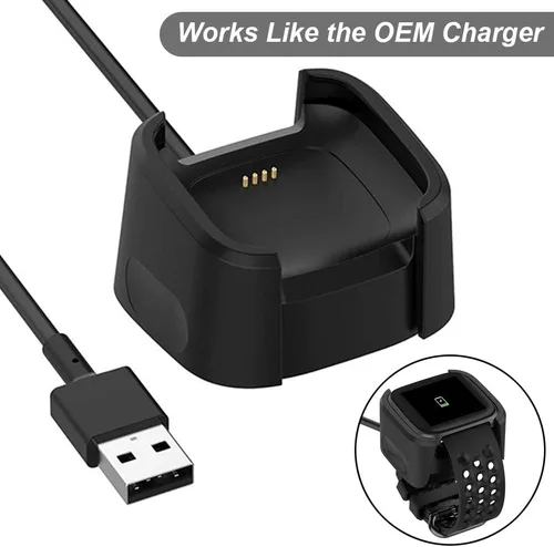 Miniatura 2 de Emilydeals Cargador para Fitbit Versa 2, cable de carga de repuesto para reloj inteligente Fitbit Versa 2 [3.3 ft/3.3 pies]