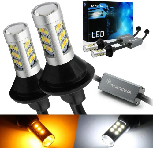 Miniatura 9 de Syneticusa 1157 - Bombillas LED para luz de señalización frontal y trasera sin errores, luz de estacionamiento, color amarillo y ámbar
