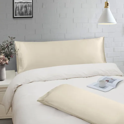Miniatura 52 de Ersmak Juego de 2 fundas de almohada de satén estándar, ultra suaves y sedosas para cabello y piel, resistentes a las arrugas a la decoloración