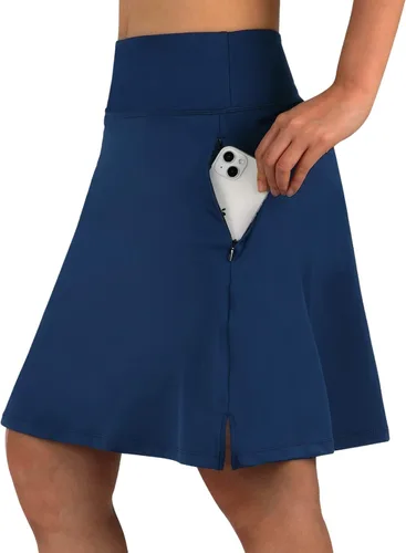 Miniatura 44 de ANIVIVO Faldas pantalón para mujer de 20 pulgadas de longitud a la rodilla, faldas deportivas de pickleball para tenis, golf y pickleball