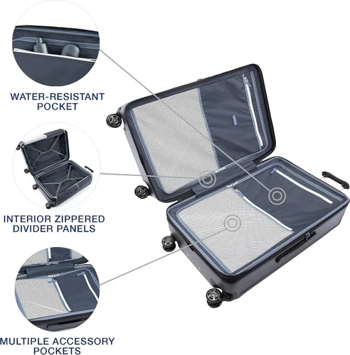 Miniatura 5 de Travelpro Platinum Elite - Equipaje de rueda giratoria extensible con costado duro, con cerradura TSA, maleta de policarbonato de carcasa dura