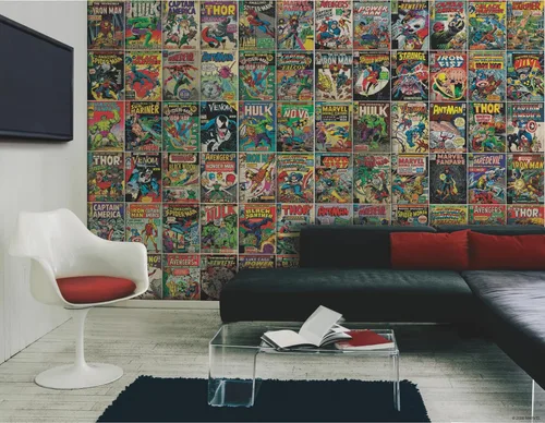 Miniatura 4 de RoomMates RMK11410M Marvel Comic Cover - Mural de papel tapiz para despegar y pegar, 10.5 pies x 6 pies