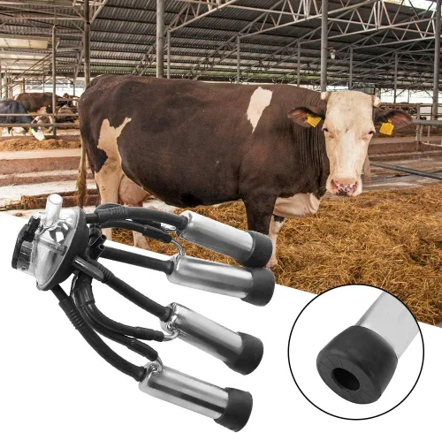 Miniatura 5 de Racimo de ordeño, racimo de ordeño de vaca gruesa de goma de acero inoxidable de 240 CC con un gancho, colector de leche de vaca de estructura