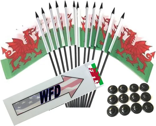 Miniatura 109 de Paquete de 12 banderas de escritorio de oficina en miniatura de poliéster Afganistán de 4 x 6 pulgadas y pequeñas banderas de mesa, 1 docena de mini