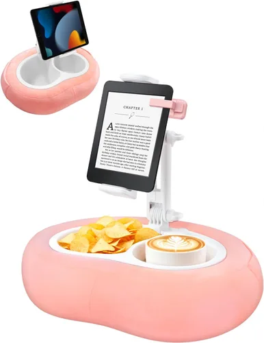 Miniatura 11 de Soporte de almohada para tableta, compatible con Kindle de 4.7 a 12.9 pulgadas, iPad, teléfono/tableta, Google, soporte giratorio de 360° para cama