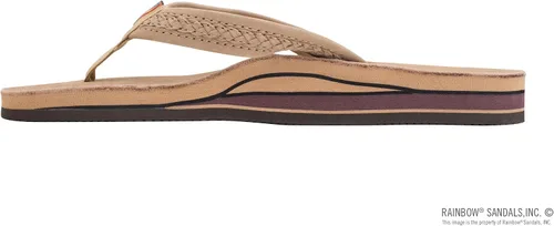 Miniatura 2 de Rainbow Sandals The Willow - Soporte de arco de doble capa de cuero de primera calidad con correa mediana trenzada doble de 34 pulgadas