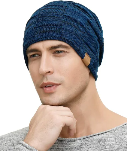 Miniatura 22 de Vgogfly Slouchy Beanie for Men Winter Hats for Guys Cool Beanies Mens Lined Knit Warm Thick Skully Stocking Binie Hat
