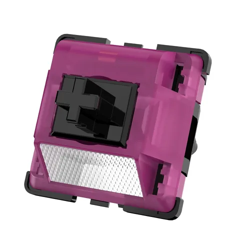 Miniatura 3 de DUROCK Interruptor Lotus negro, interruptores lineales de alta precisión 2.24 oz de resorte largo pre-lubricado RGB interruptores de teclado