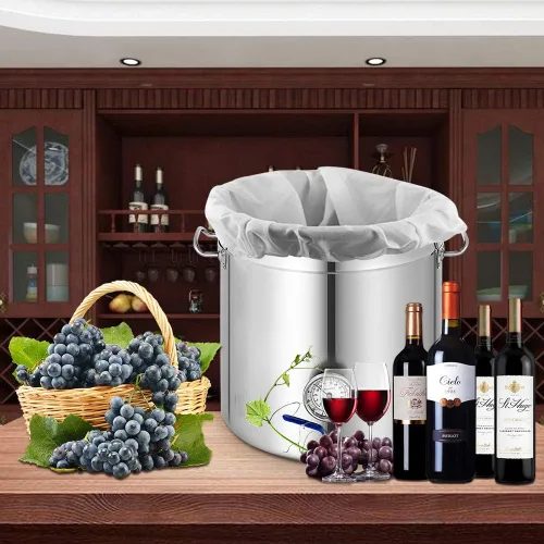 Miniatura 5 de Bolsa de preparación, paquete de 2 bolsas extra grandes (26 x 22 pulgadas), bolsas reutilizables de malla fina para sidra de frutas, manzana, uva