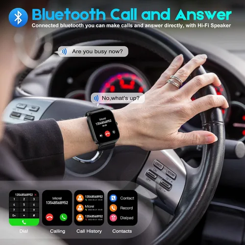 Miniatura 4 de Smart Watch for Men Women Make Call Answer 1.85" with 20+ Sport Modes Fitness Tracker Sleep Spo2 Heart Rate Monitor Smartwatch Waterproof Pedometer