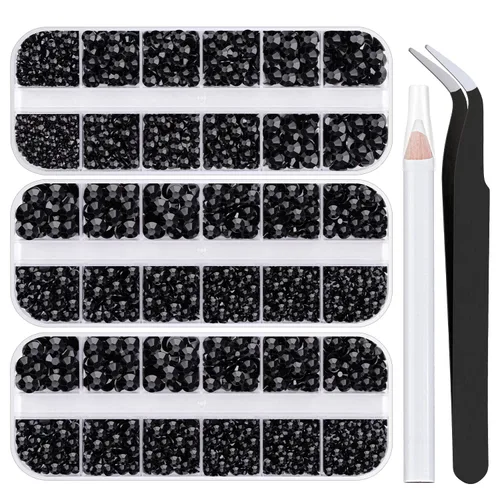 Miniatura 14 de 30000 diamantes de imitación de resina para deslumbrar con pegamento de joyería B7000, gemas de imitación doradas para manualidades, ropa, vasos