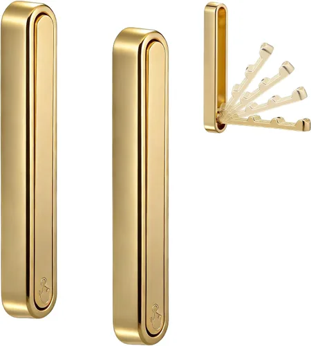 Miniatura 9 de Dntorx Ganchos plegables de pared, 2 piezas ganchos plegables negros para abrigos de alta resistencia, gancho plegable, ganchos para toallas