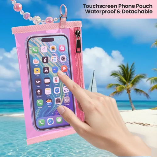 Miniatura 2 de Bolsa de playa con lazo, grande, plegable e impermeable con bolsillo interior con cremallera, bolsa de viaje para piscina y vacaciones