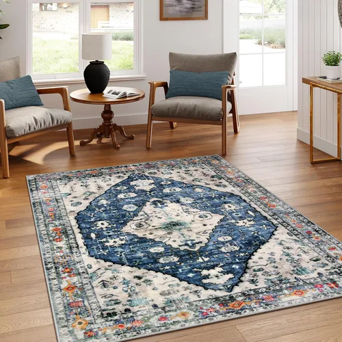 Miniatura 218 de Lahome Alfombra Bohemia Tribal Lavable de 3 x 5, Alfombras Antideslizantes para Entrada, Dormitorio, Sala de Estar, Vintage, Ultra Suave, No