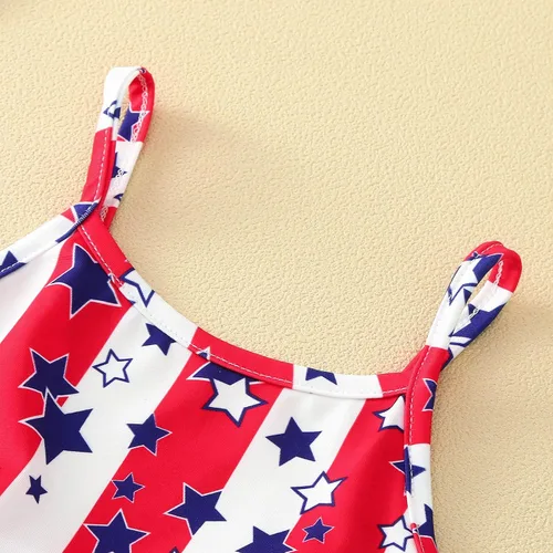 Miniatura 3 de Conjunto completo de ropa para niñas recién nacidas, mameluco harén del 4 de julio