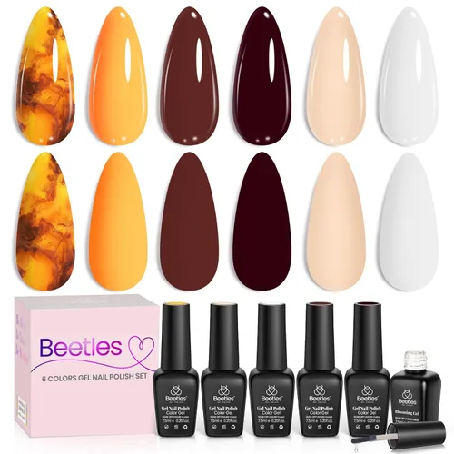Miniatura 28 de Beetles - Esmalte de uñas de gel pastel, 6 colores, esmalte de gel macarrón, rosa claro, azul, verde, amarillo, morado, uñas suaves para todas
