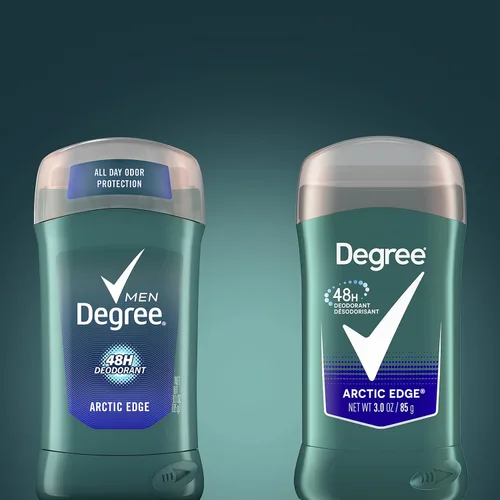 Miniatura 8 de Degree Desodorante original para hombre, 48 horas, protección contra olores, desodorante Arctic Edge para hombres, 3 onzas, paquete doble