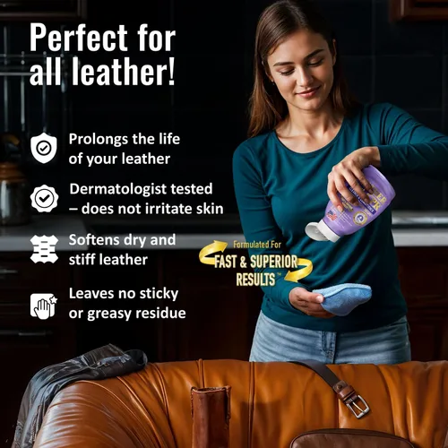 Miniatura 7 de Limpiador y acondicionador de cuero Leather CPR 18oz - Limpia, acondiciona, restaura y protege muebles de cuero, bolsos, asientos de coche